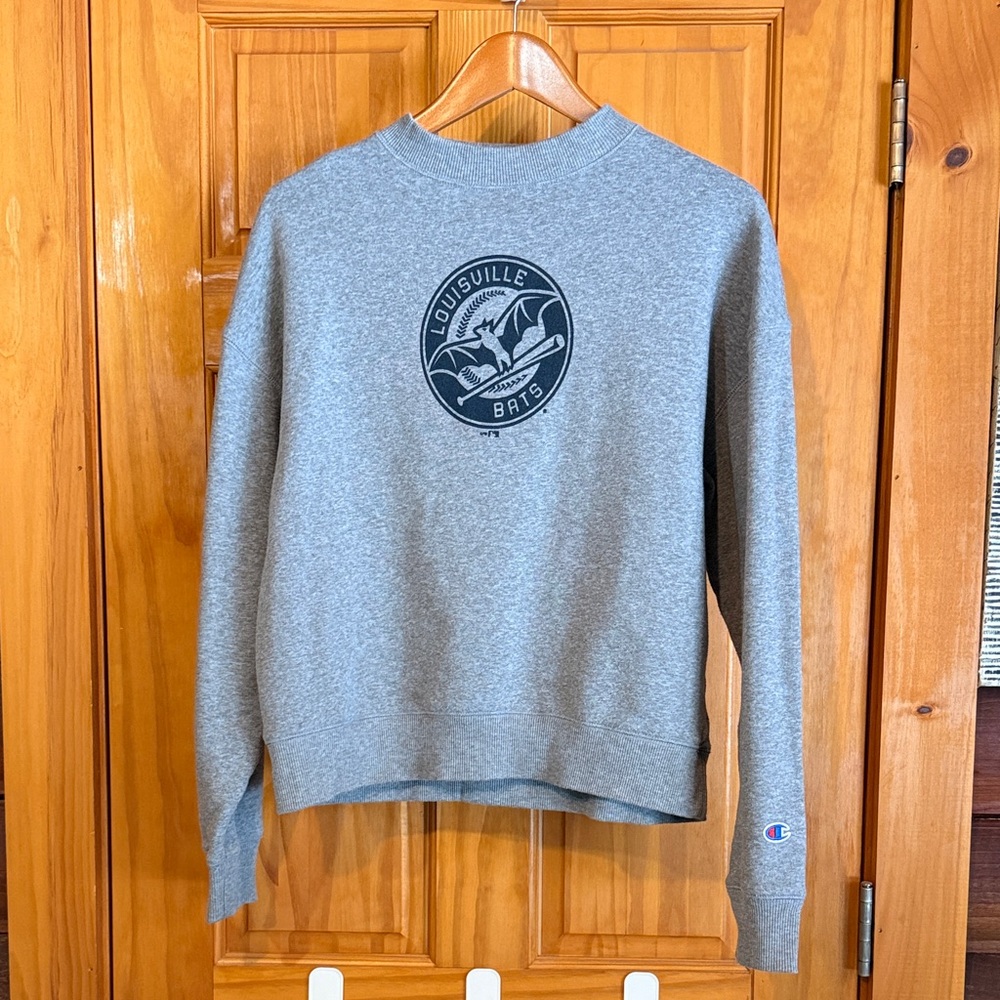 Champion Gray Louisville Bats Crewneck